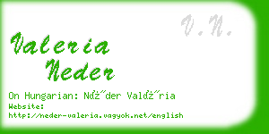 valeria neder business card